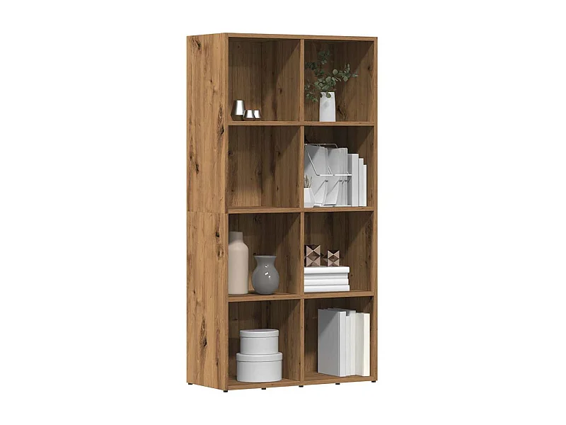 Libreria | Scaffale | Mobile di stoccaggio Rovere Artigianale 66x30x130 cm Legno Multistrato