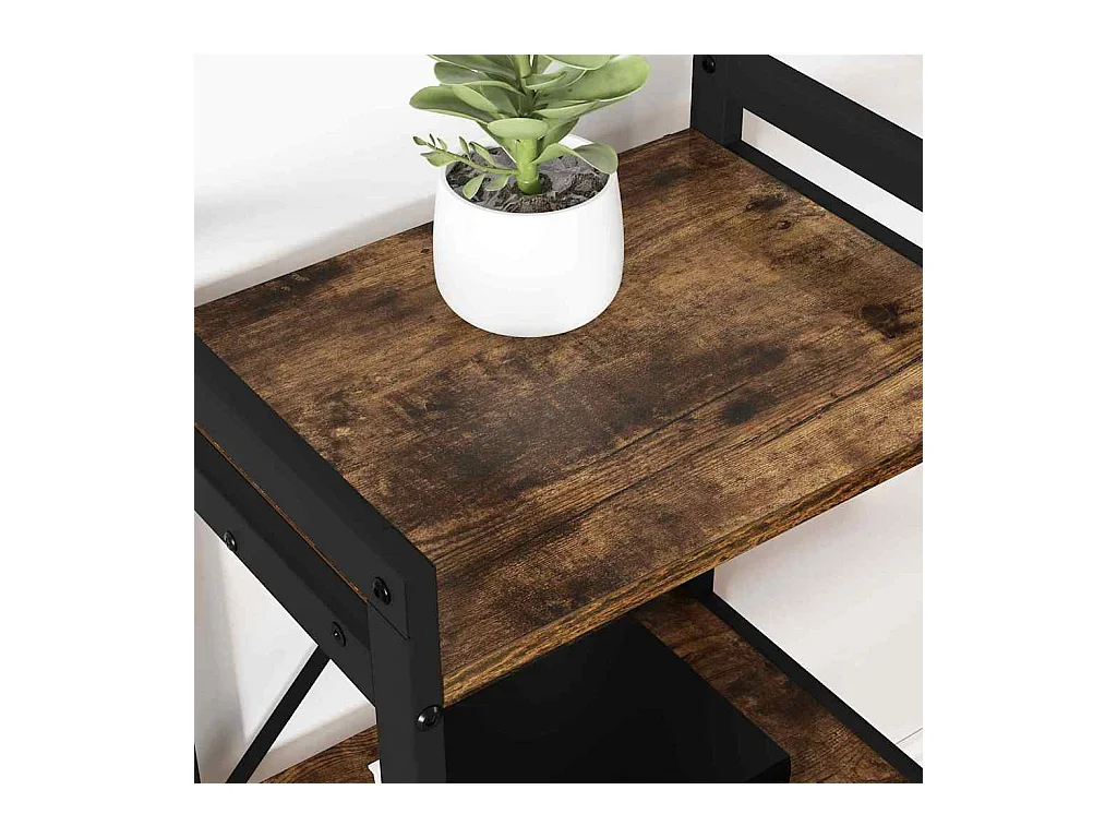 Bibliothèque | Etagère de rangement | Meuble de rangement Chêne fumé 60 x 30 x 83 cm Bois d'ingénierie