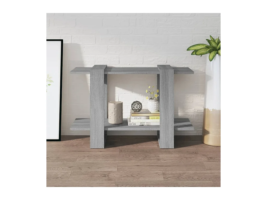 Bibliothèque | Etagère de rangement | Meuble de rangement Sonoma gris 80x30x51 cm