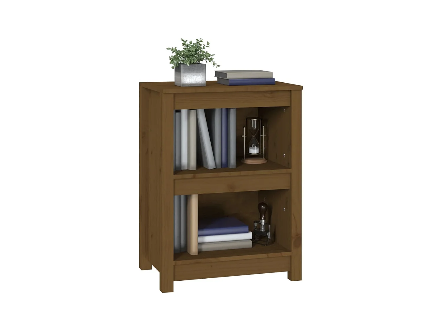 Bibliothèque | Etagère de rangement | Meuble de rangement Marron miel 50x35x68 cm Bois de pin massif