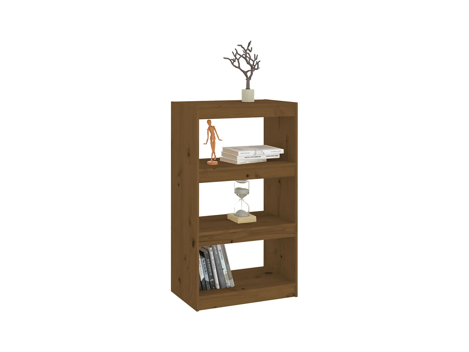 Bibliothèque | Etagère de rangement | Meuble de rangement Marron miel 60x30x103,5 cm Pin