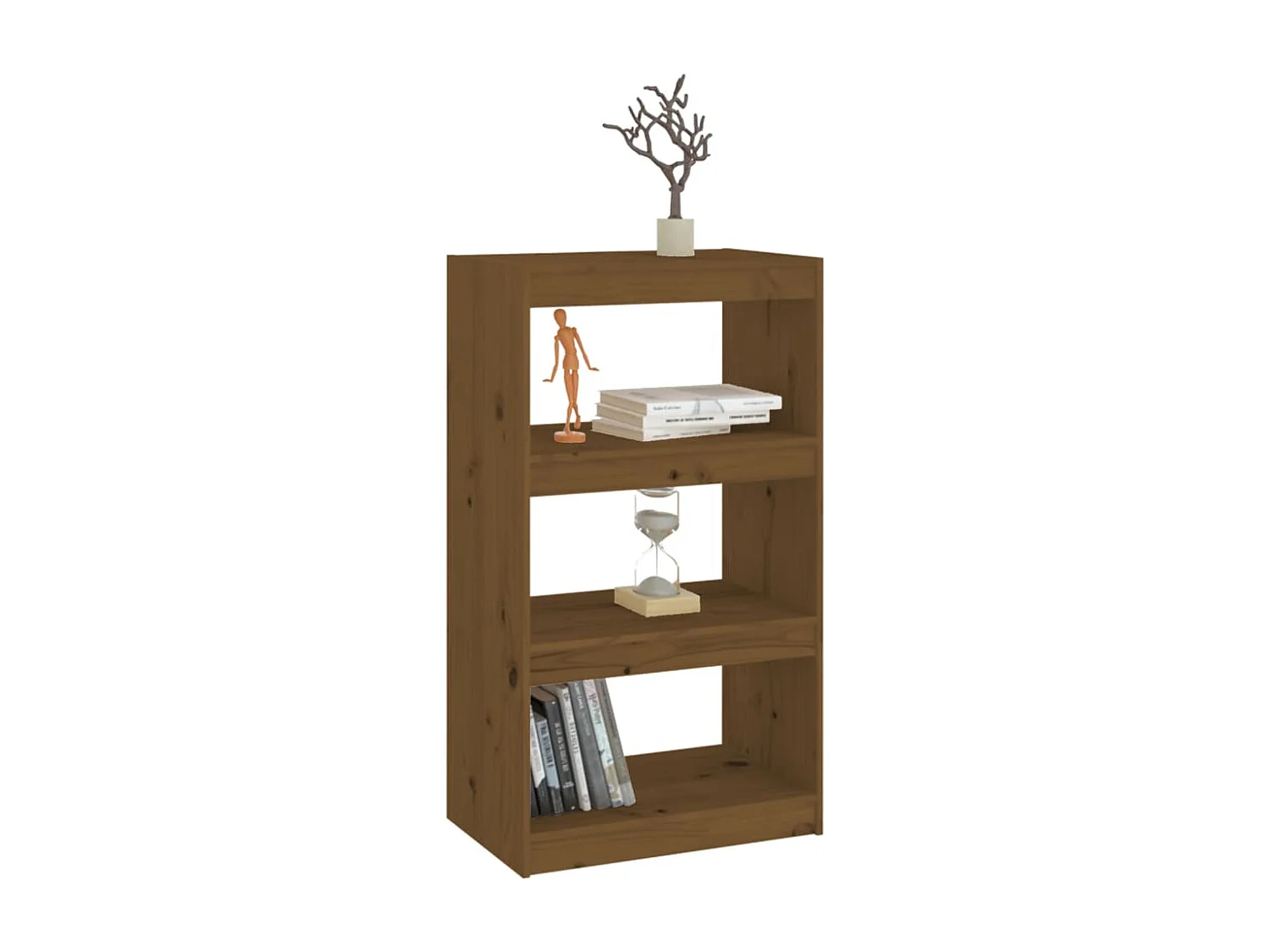 Libreria | Scaffale | Mobile di stoccaggio Divisorio Ambra 60x30x103,5 cm Legno Massello di Pino