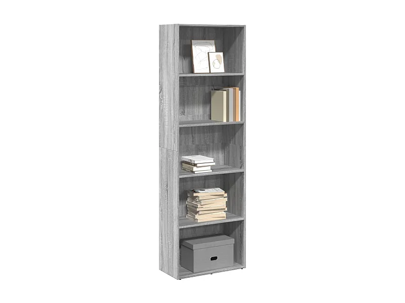 Libreria | Scaffale | Mobile di stoccaggio Grigio Sonoma 60x30x189 cm in Legno Multistrato