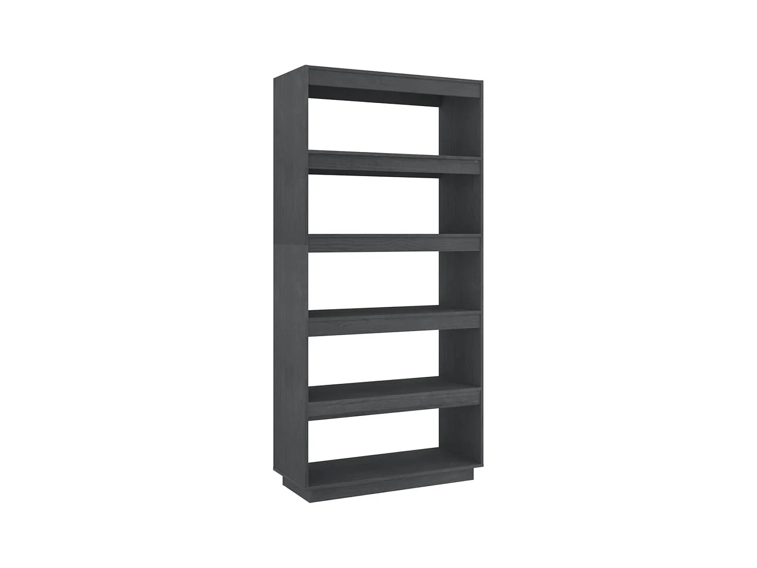 Bibliothèque | Etagère de rangement | Meuble de rangement Gris 80x35x167 cm Pin massif