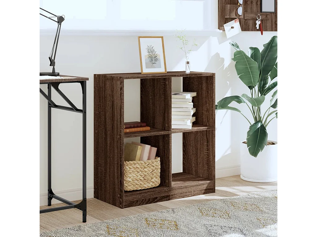 Bibliothèque | Etagère de rangement | Meuble de rangement chêne marron 68,5x32x75 cm bois d'ingénierie