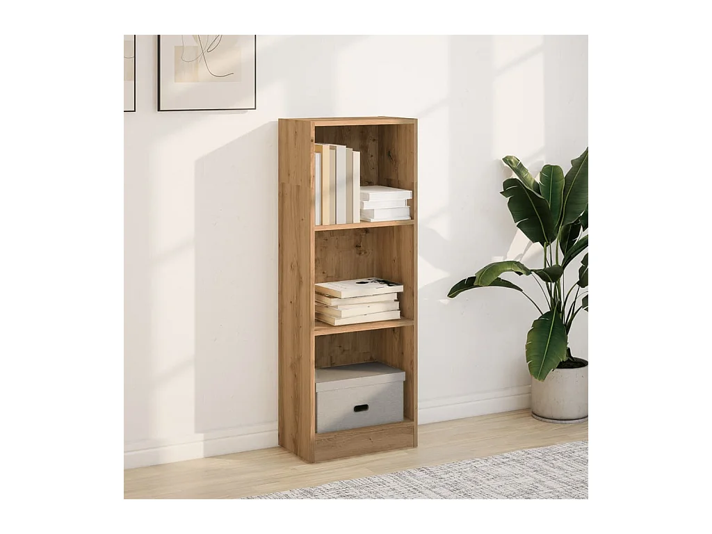 Bibliothèque | Etagère de rangement | Meuble de rangement chêne artisanal 40x24x109 cm bois d'ingénierie
