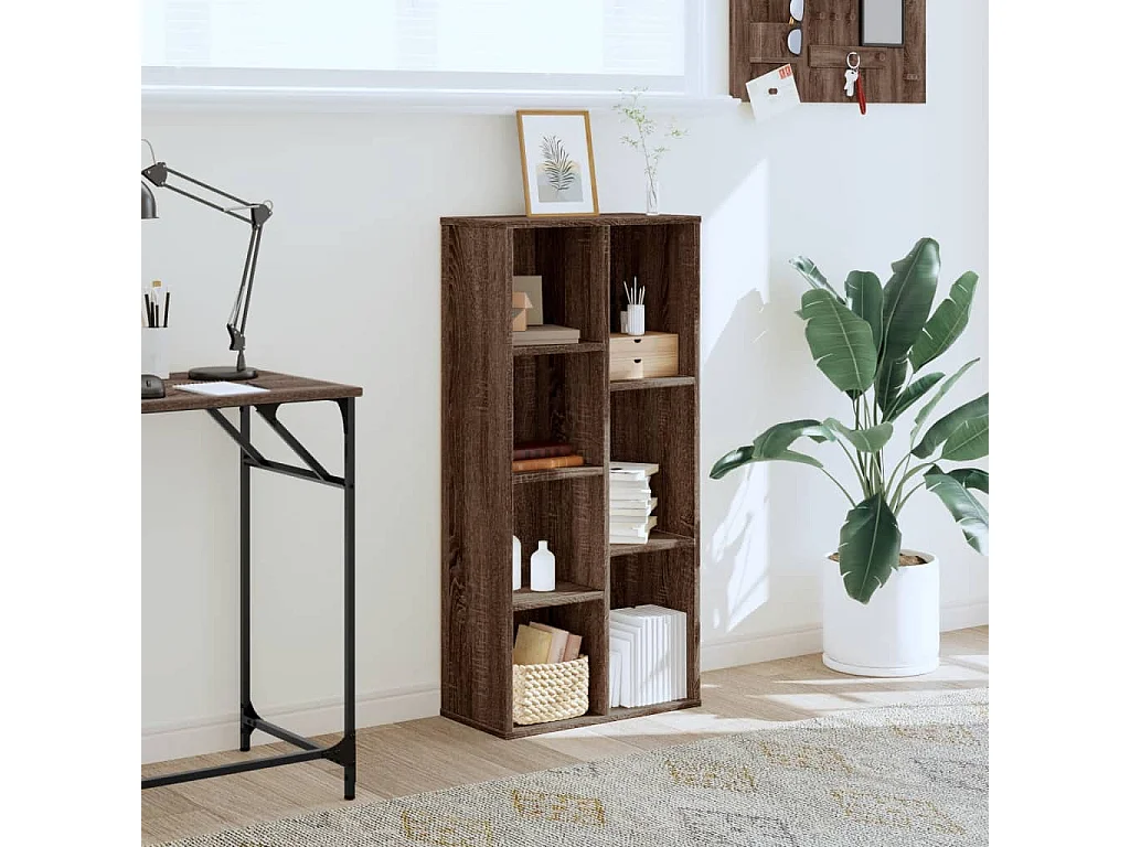 Libreria | Scaffale | Mobile di stoccaggio Rovere Marrone 50x25x105 cm in Legno Multistrato