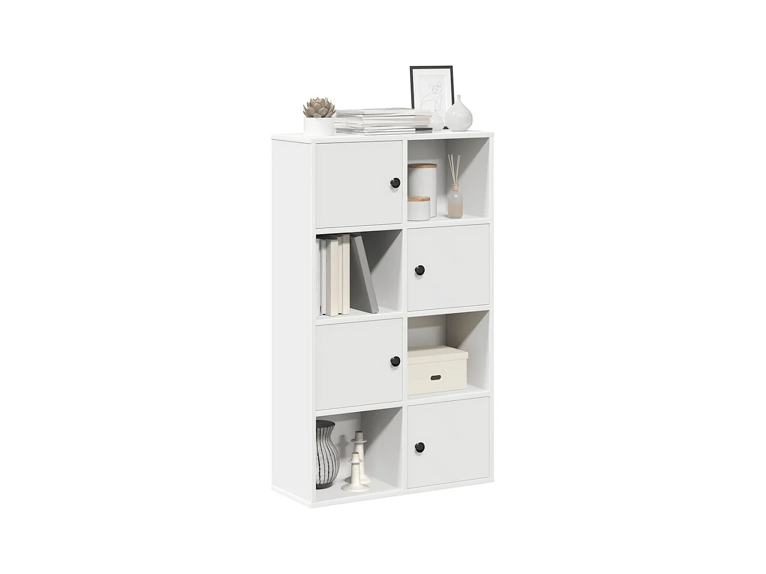 Bibliothèque | Etagère de rangement | Meuble de rangement blanc 60x24x101,5 cm bois d'ingénierie