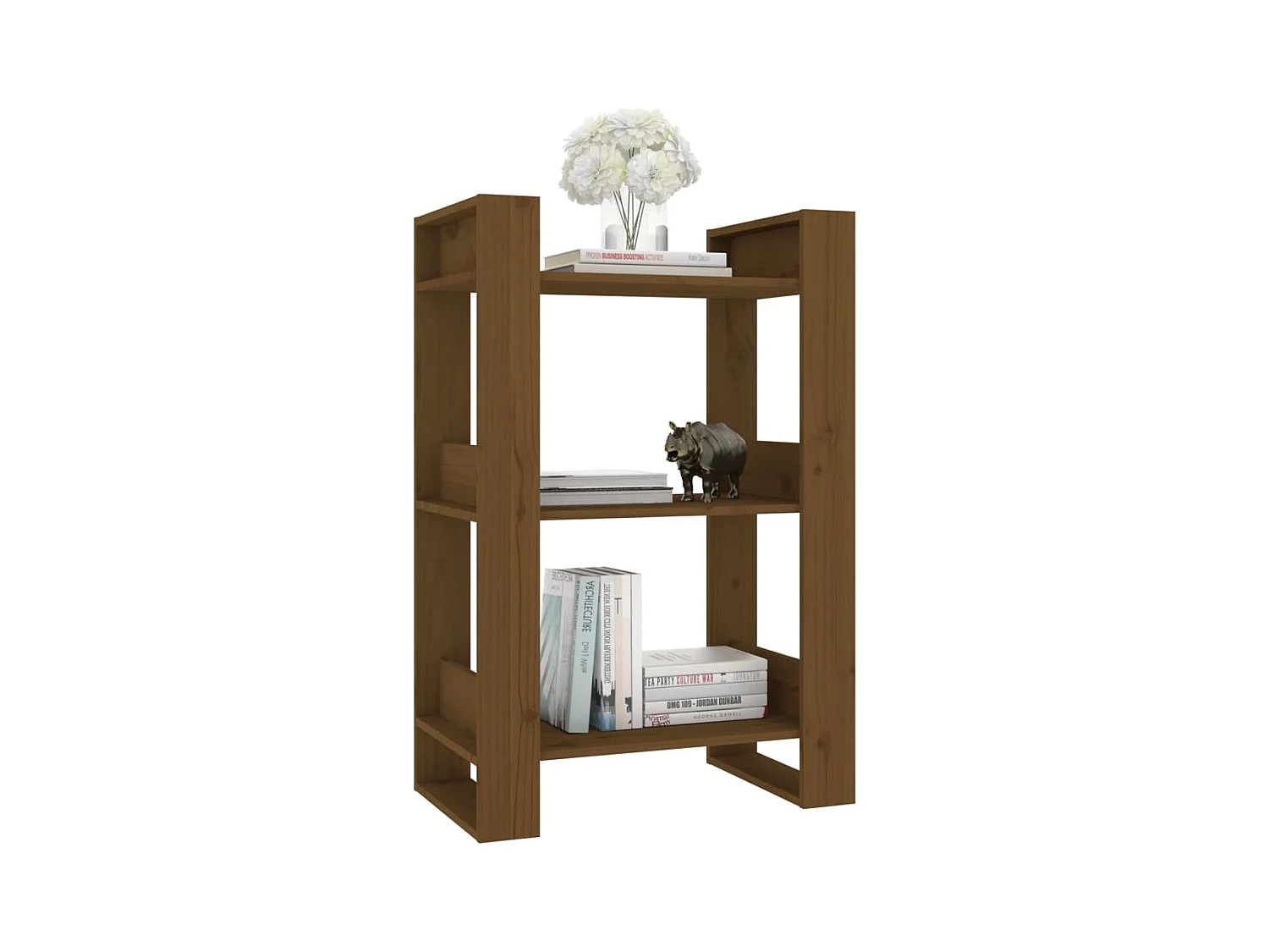 Bibliothèque | Etagère de rangement | Meuble de rangement Marron miel 60x35x91 cm Bois massif