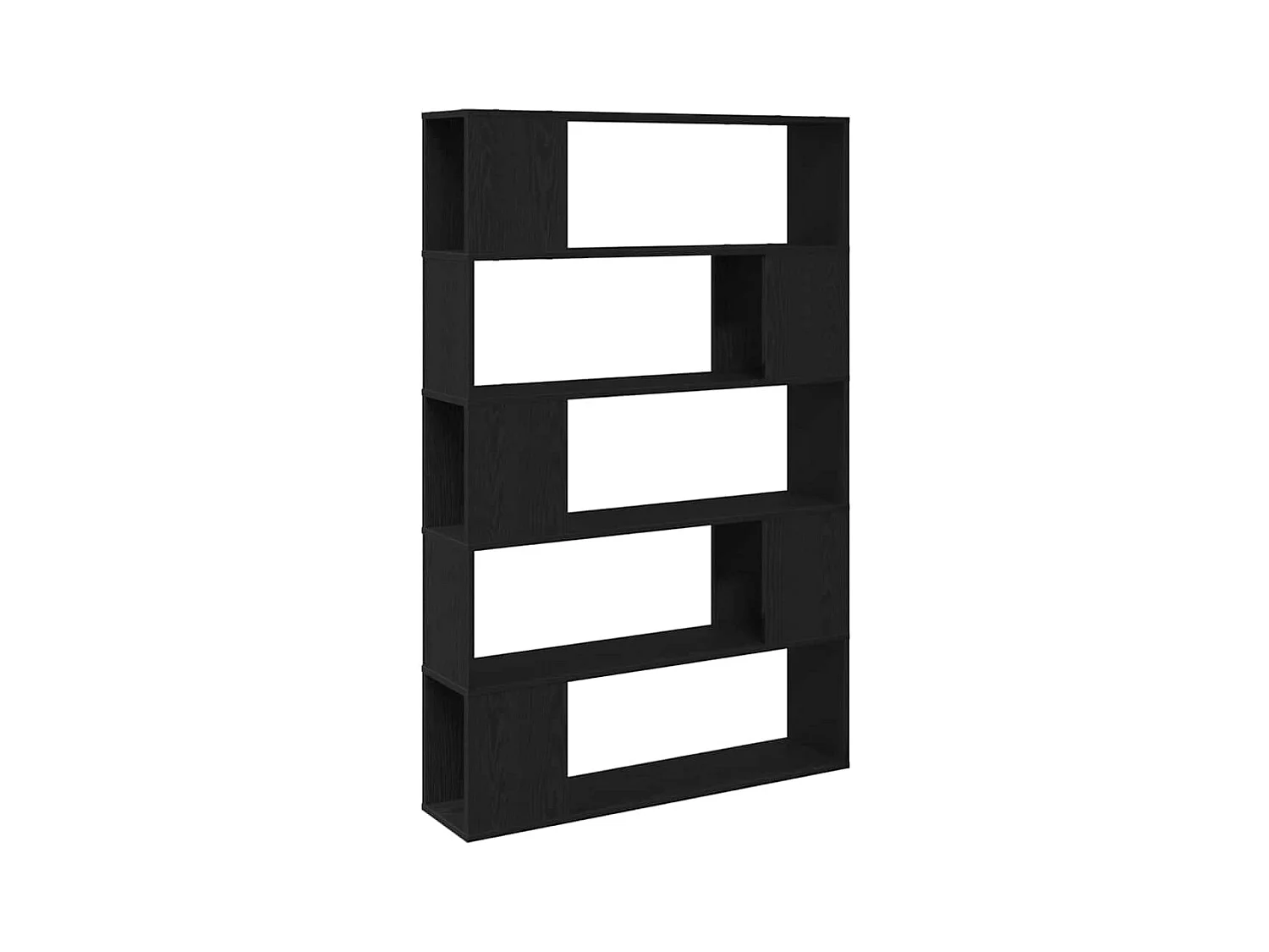 Armadio per Libri | Scaffale Libri | Mobile di stoccaggio Nero Rovere 100x24x155 cm in legno ingegnerizzato