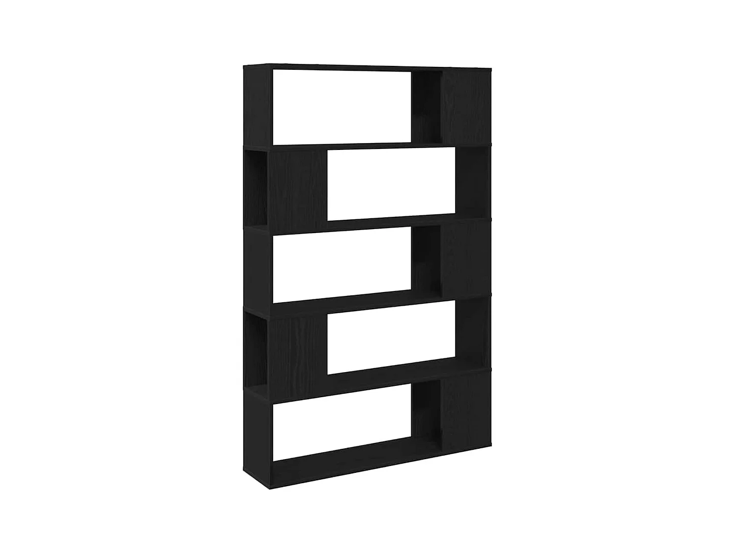 Armadio per Libri | Scaffale Libri | Mobile di stoccaggio Nero Rovere 100x24x155 cm in legno ingegnerizzato