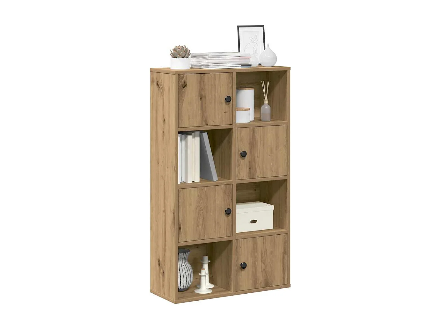 Bibliothèque | Etagère de rangement | Meuble de rangement chêne artisanal 60x24x101,5 cm bois d'ingénierie
