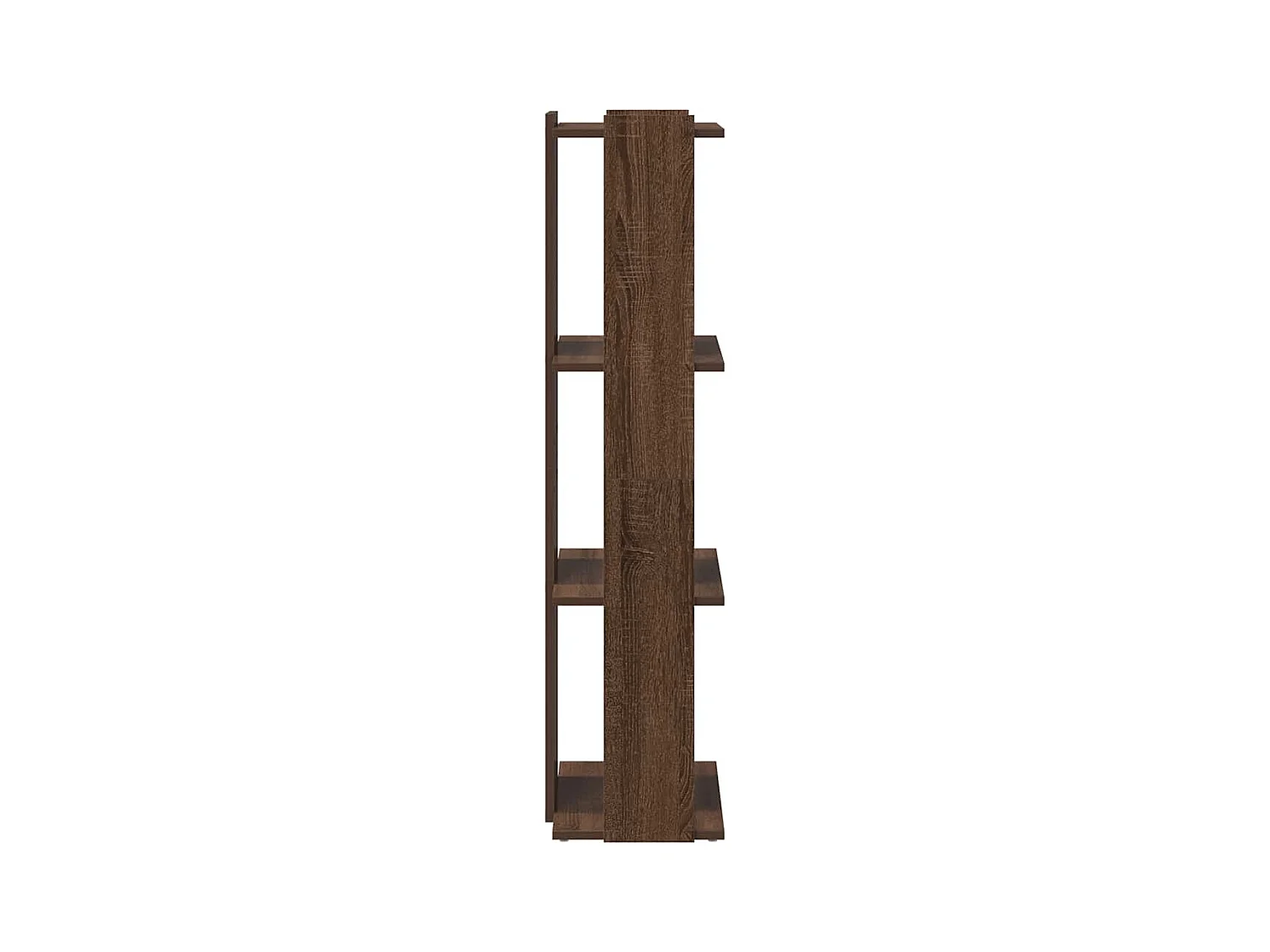 Bibliothèque | Etagère de rangement | Meuble de rangement 3 niveaux chêne marron 60x30x120cm bois ingénierie
