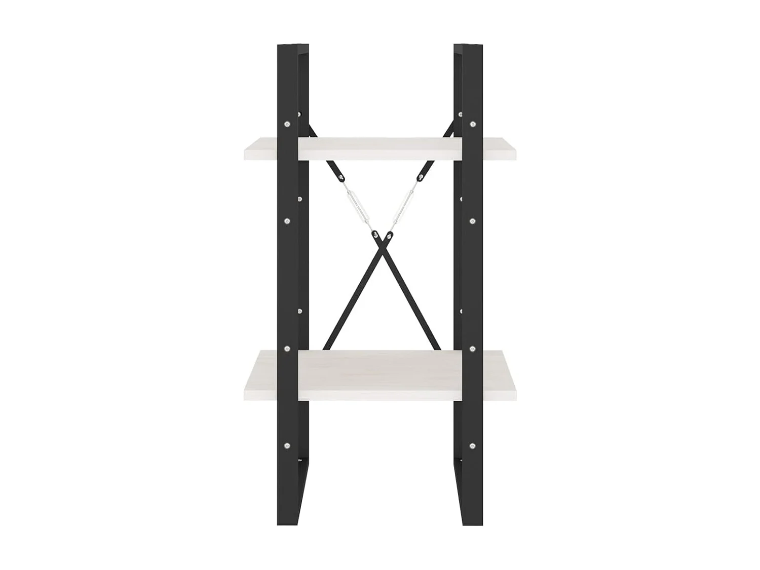 Bibliothèque | Etagère de rangement | Meuble de rangement à 2 niveaux Blanc 40x30x70 cm Bois de pin massif