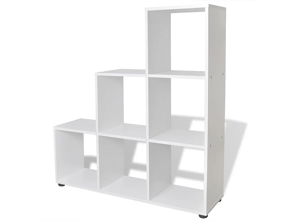 Libreria | Scaffale | Mobile di stoccaggio Scalare   Scaffale Espositore 107 cm Bianco