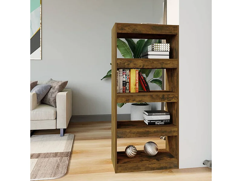 Bibliothèque | Etagère de rangement | Meuble de rangement Chêne fumé 60x30x135 cm Bois d'ingénierie