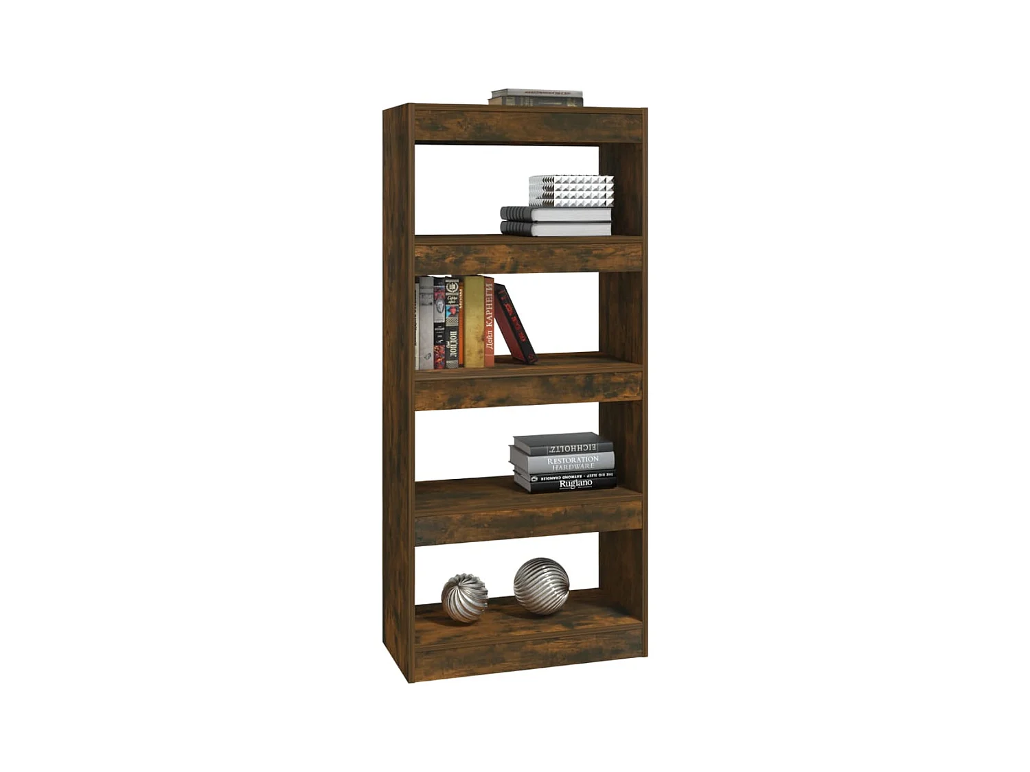 Bibliothèque | Etagère de rangement | Meuble de rangement Chêne fumé 60x30x135 cm Bois d'ingénierie