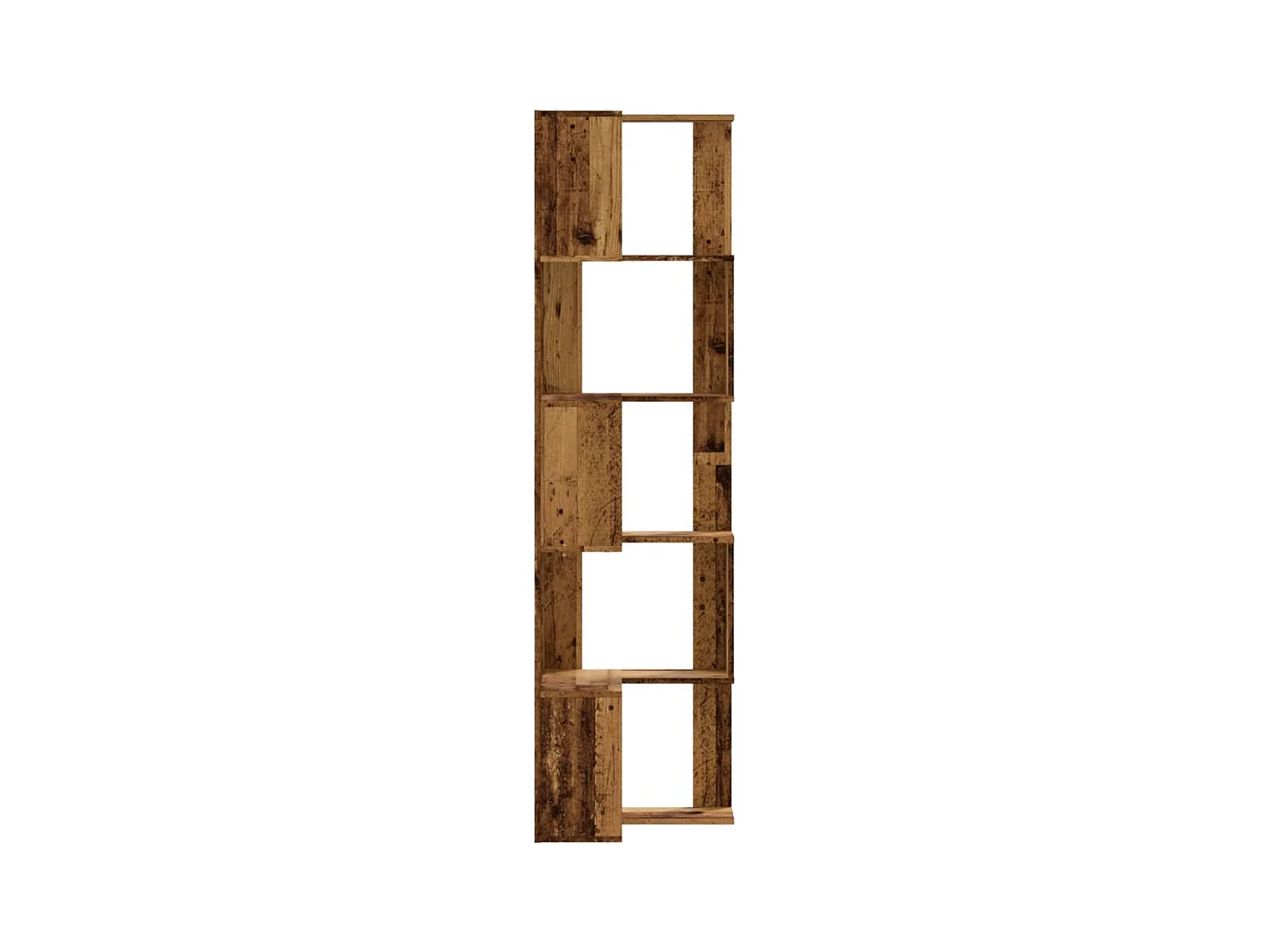 Libreria | Scaffale | Mobile di stoccaggio Angolare 5Ripiani Legno Vecchio 50x50x179 cm Legno
