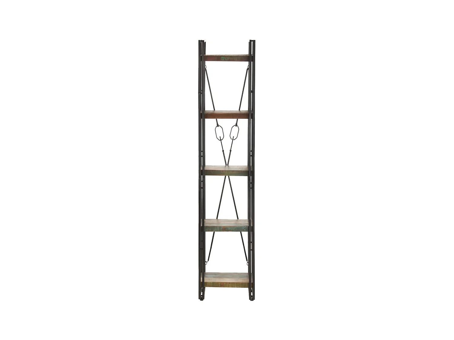 Libreria | Scaffale | Mobile di stoccaggio a 5 Ripiani 40x30x180cm in Massello di Recupero