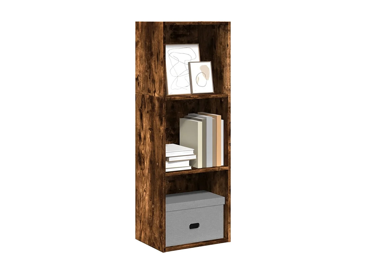 Bibliothèque | Etagère de rangement | Meuble de rangement chêne fumé 40x30x114 cm bois d'ingénierie