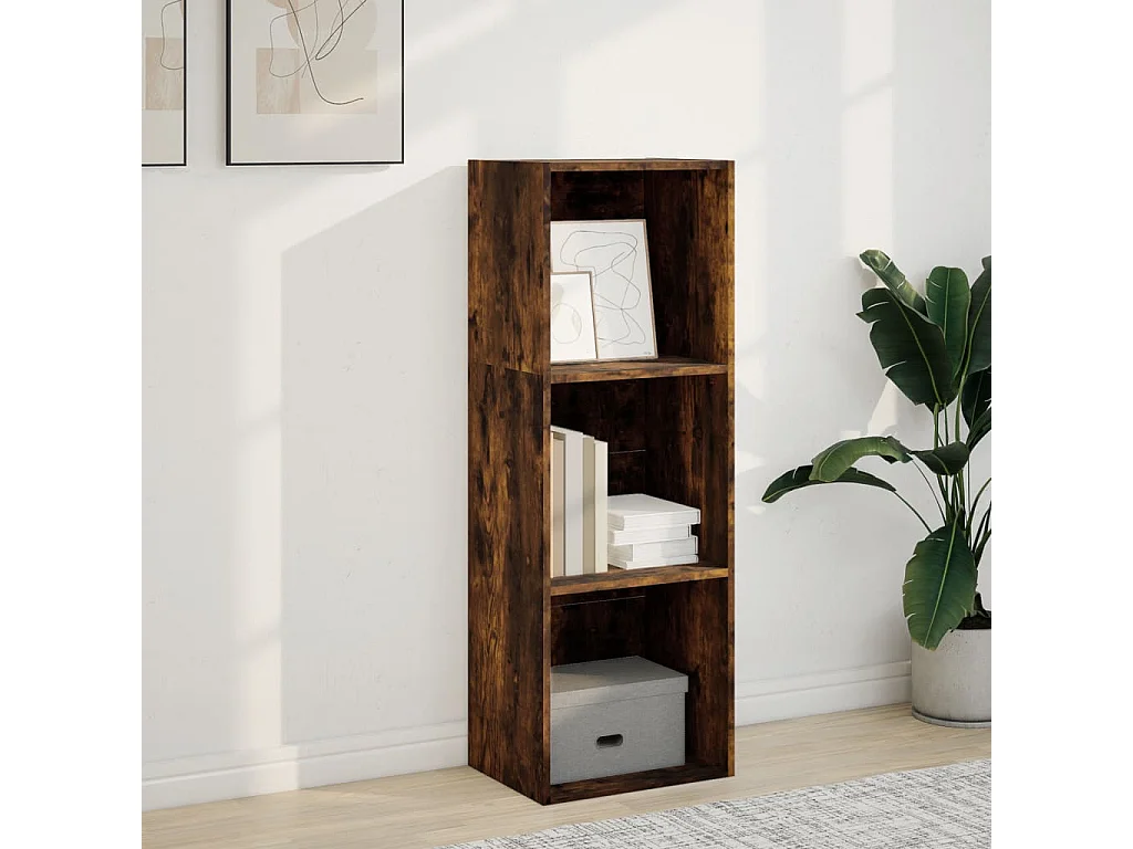 Bibliothèque | Etagère de rangement | Meuble de rangement chêne fumé 40x30x114 cm bois d'ingénierie
