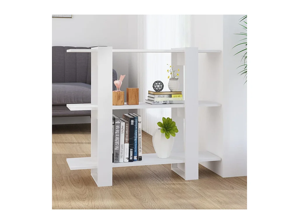 Libreria | Scaffale | Mobile di stoccaggio Divisorio Bianco 100x30x87 cm