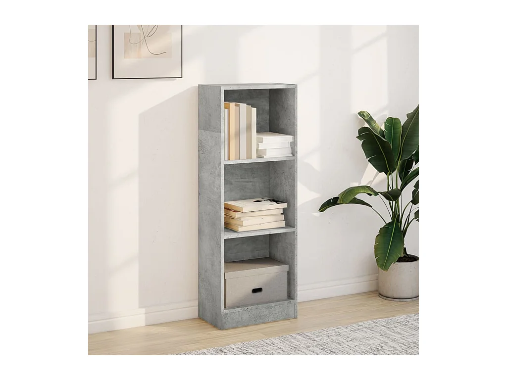 Bibliothèque | Etagère de rangement | Meuble de rangement gris béton 40x24x109 cm bois d'ingénierie