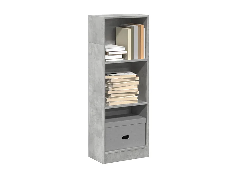 Libreria | Scaffale | Mobile di stoccaggio Grigio Cemento 40x24x109 cm in Truciolato