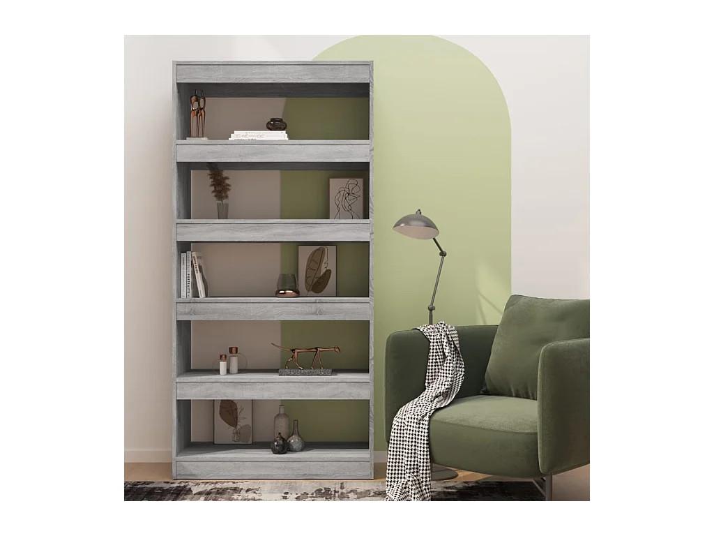 Bibliothèque | Etagère de rangement | Meuble de rangement Sonoma gris Bois d'ingénierie