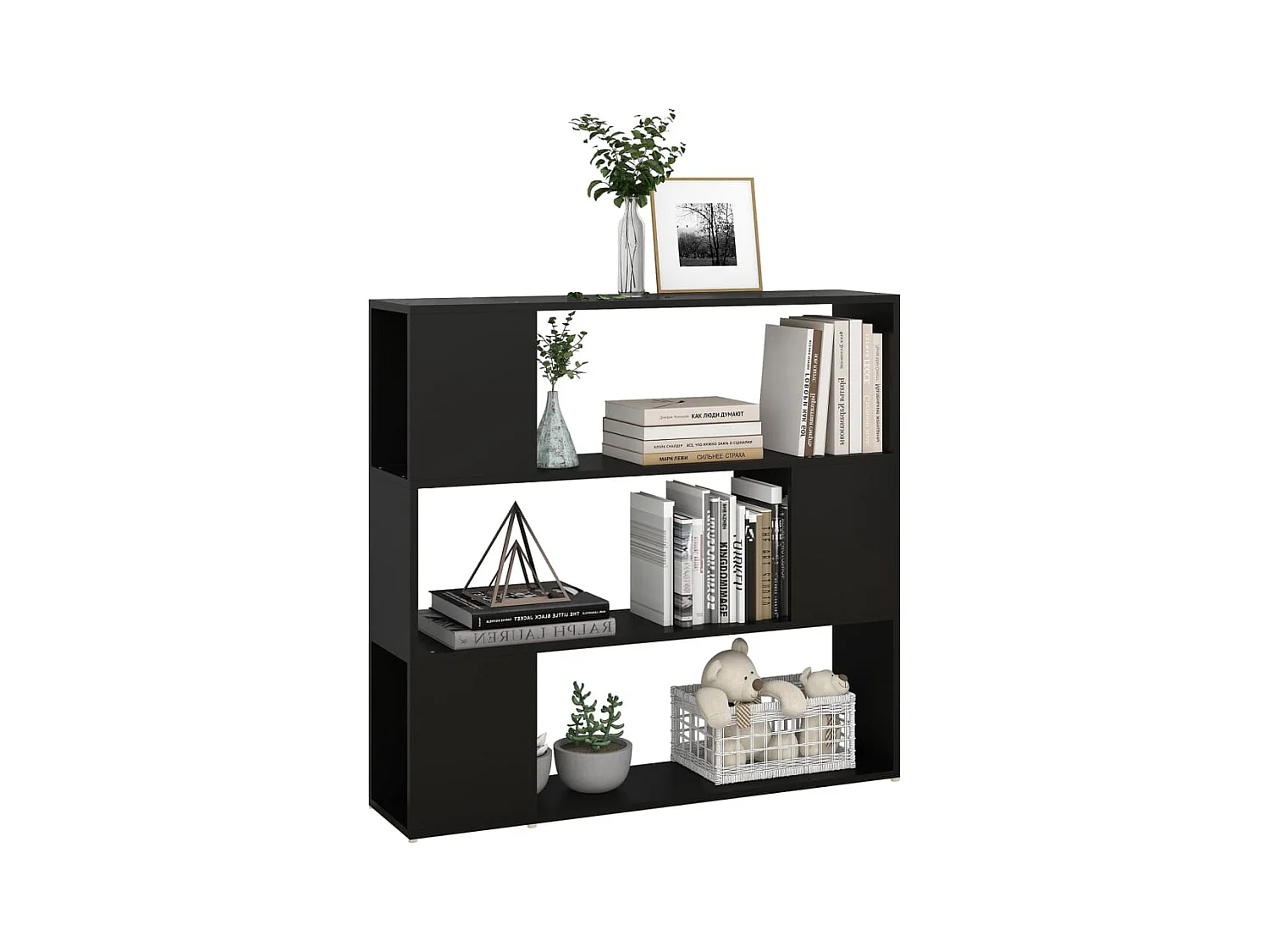 Bibliothèque | Etagère de rangement | Meuble de rangement Noir 100x24x94 cm