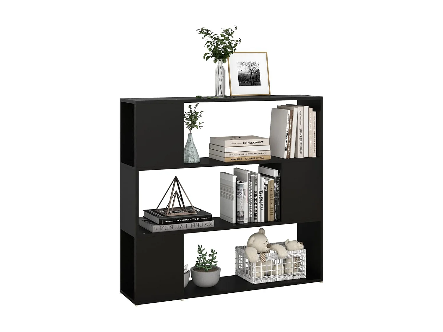 Bibliothèque | Etagère de rangement | Meuble de rangement Noir 100x24x94 cm