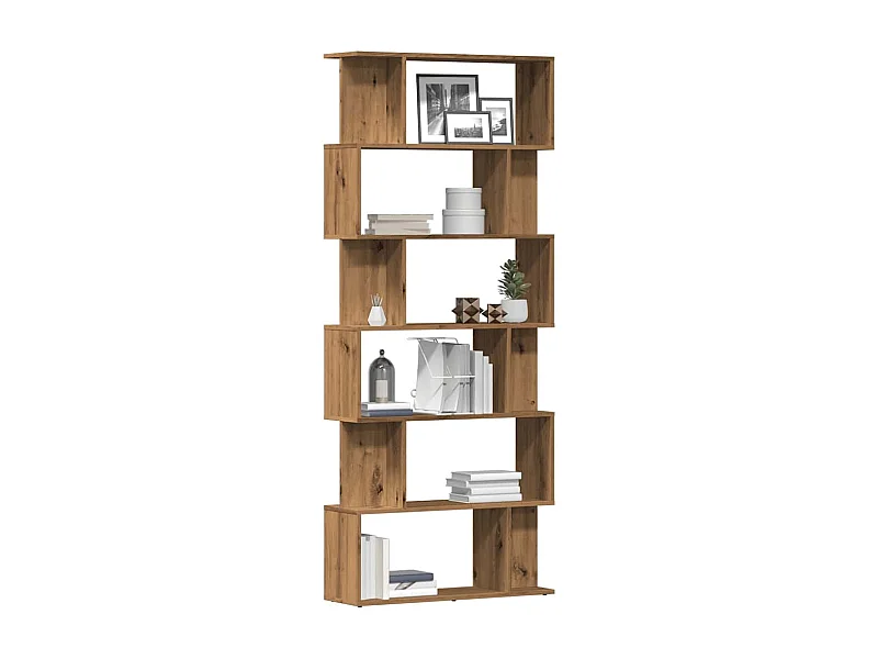 Bibliothèque | Etagère de rangement | Meuble de rangement chêne artisanal 80x24x192 cm bois d'ingénierie