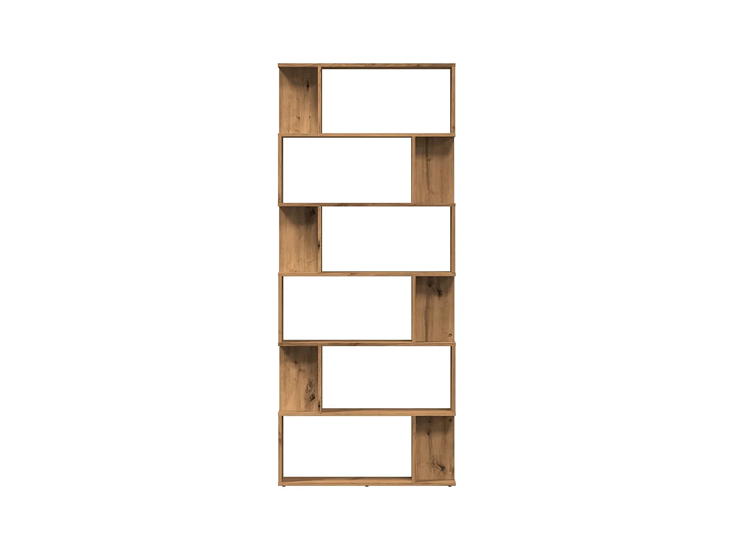 Bibliothèque | Etagère de rangement | Meuble de rangement chêne artisanal 80x24x192 cm bois d'ingénierie