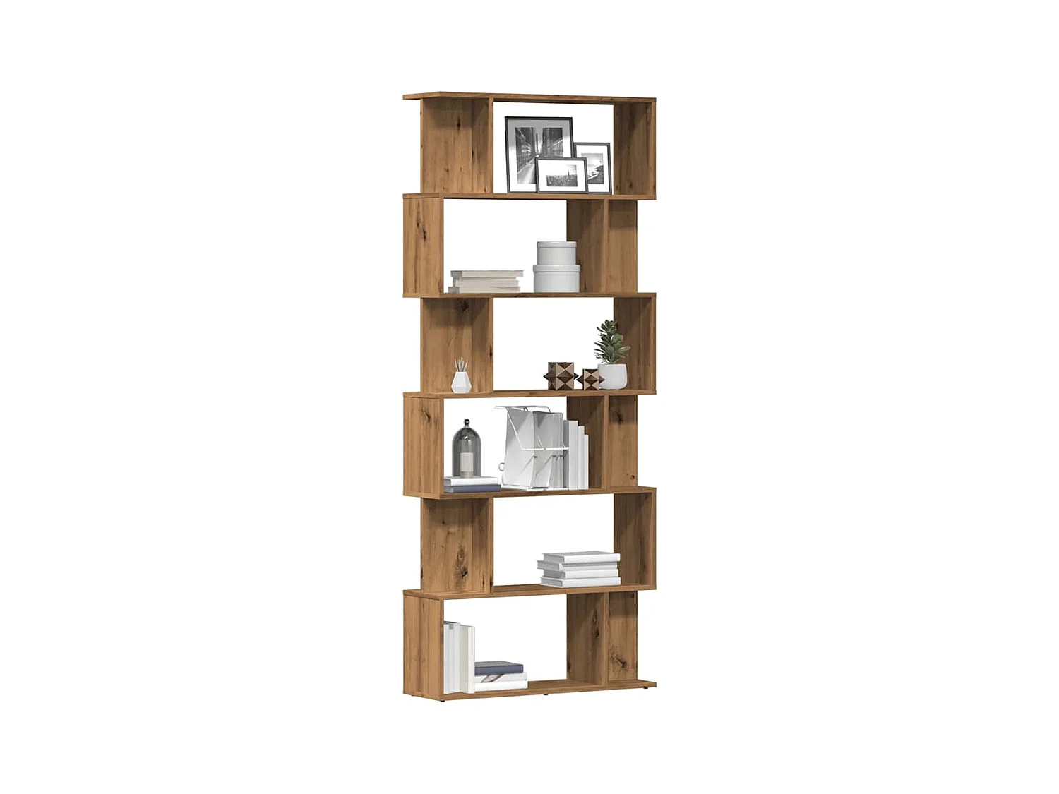 Libreria | Scaffale | Mobile di stoccaggio Rovere Artigianale 80x24x192 cm Legno Multistrato