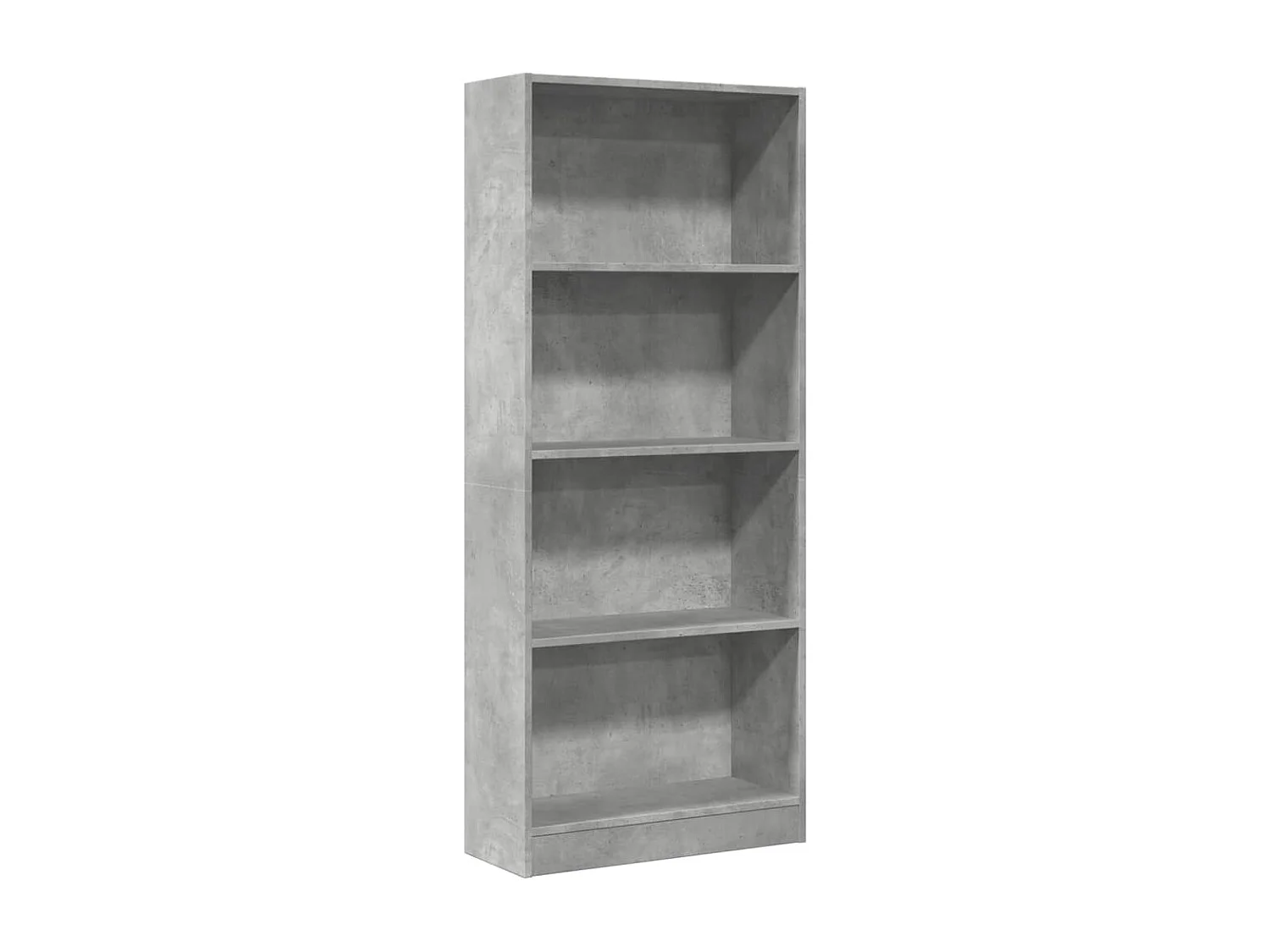 Bibliothèque | Etagère de rangement | Meuble de rangement gris béton 60x24x143 cm bois d'ingénierie