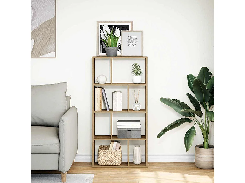 Libreria | Scaffale | Mobile di stoccaggio Rovere Artigianale 60x20x120 cm in Truciolato