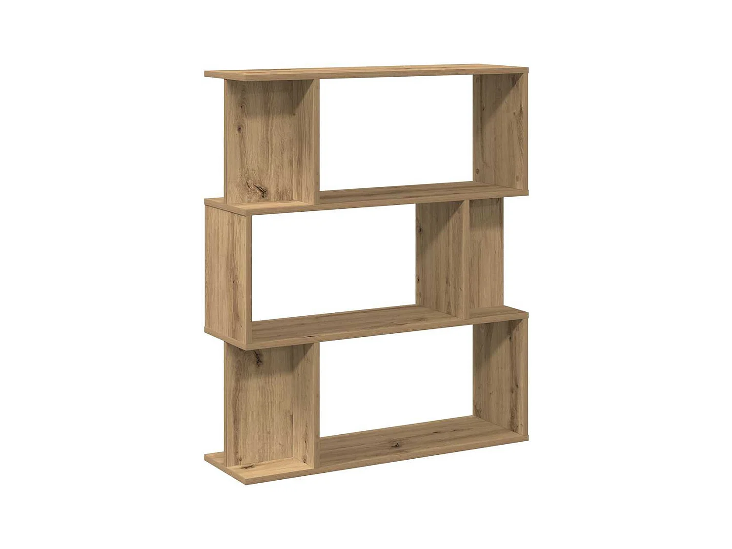 Bibliothèque | Etagère de rangement | Meuble de rangement chêne artisanal 80x24x96 cm bois d'ingénierie
