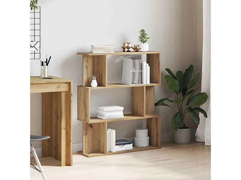 Libreria | Scaffale | Mobile di stoccaggio Rovere Artigianale 80x24x96 cm Legno Multistrato