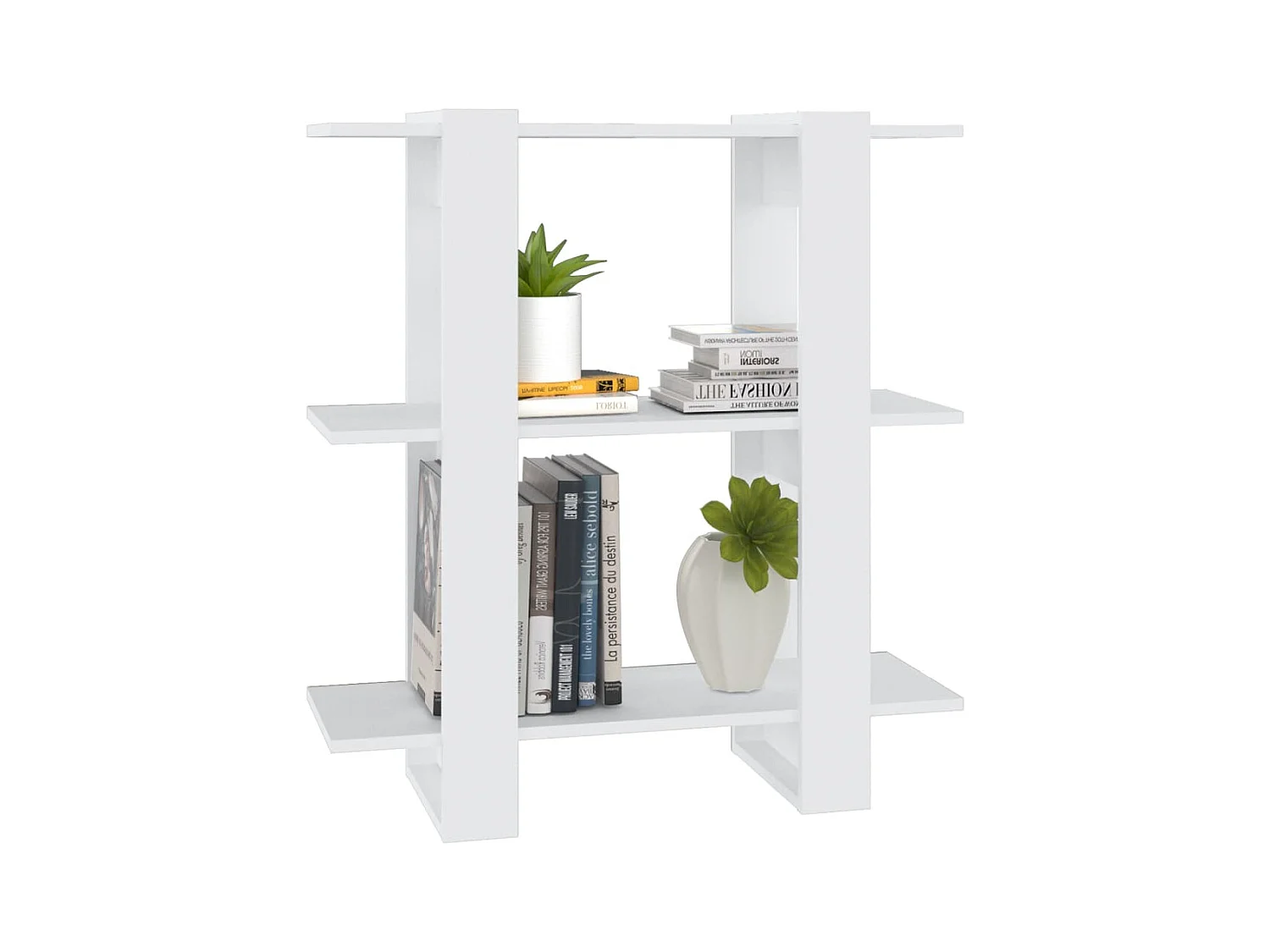 Libreria | Scaffale | Mobile di stoccaggio Divisorio Bianco 80x30x87 cm