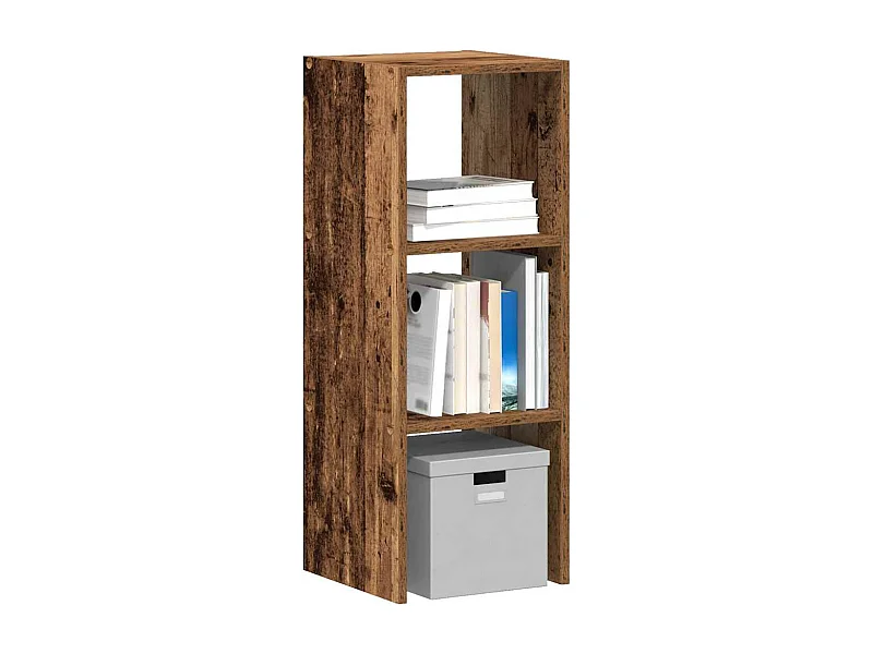 Bibliothèque | Etagère de rangement | Meuble de rangement empilable vieux bois 30x30x80 cm bois d'ingénierie