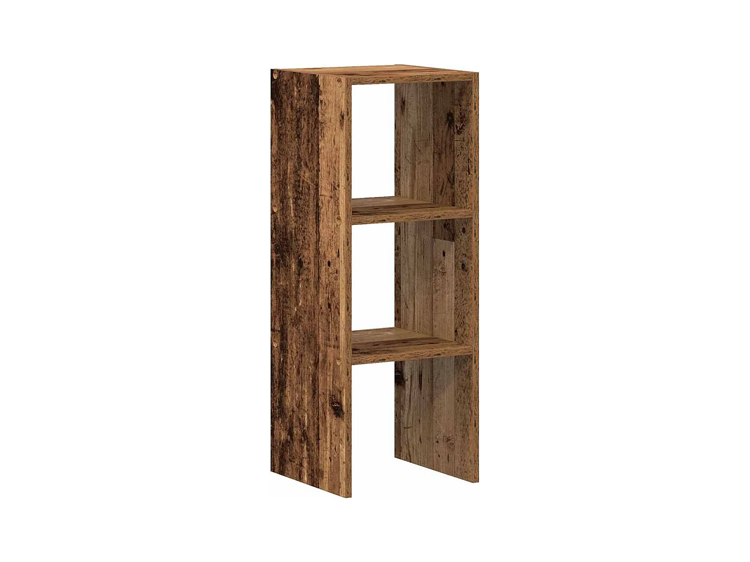 Bibliothèque | Etagère de rangement | Meuble de rangement empilable vieux bois 30x30x80 cm bois d'ingénierie