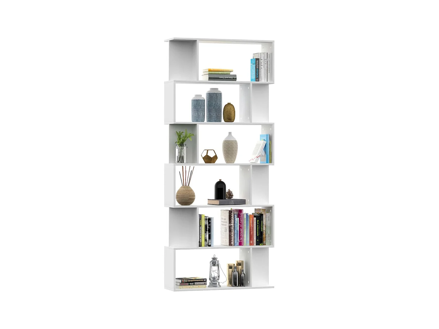 Bibliothèque | Etagère de rangement | Meuble de rangement Blanc Bois d'ingénierie