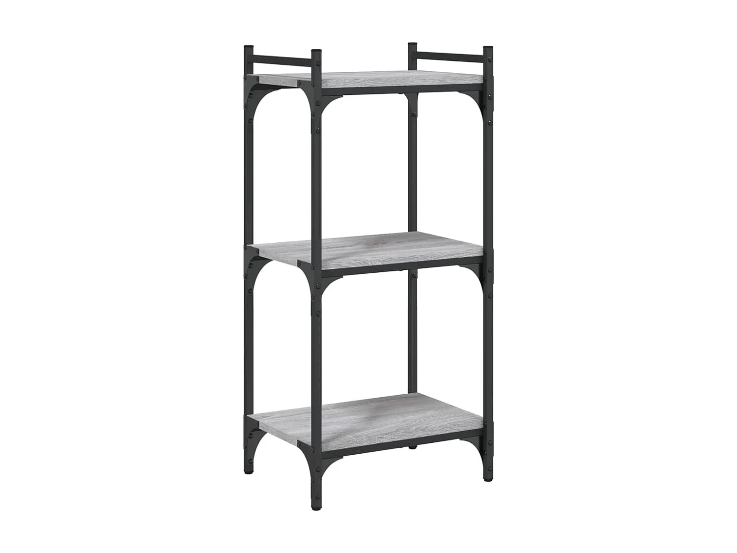 Libreria | Scaffale | Mobile di stoccaggio a 3 Ripiani Grigio Sonoma 40x30x86cm Legno Multistrato