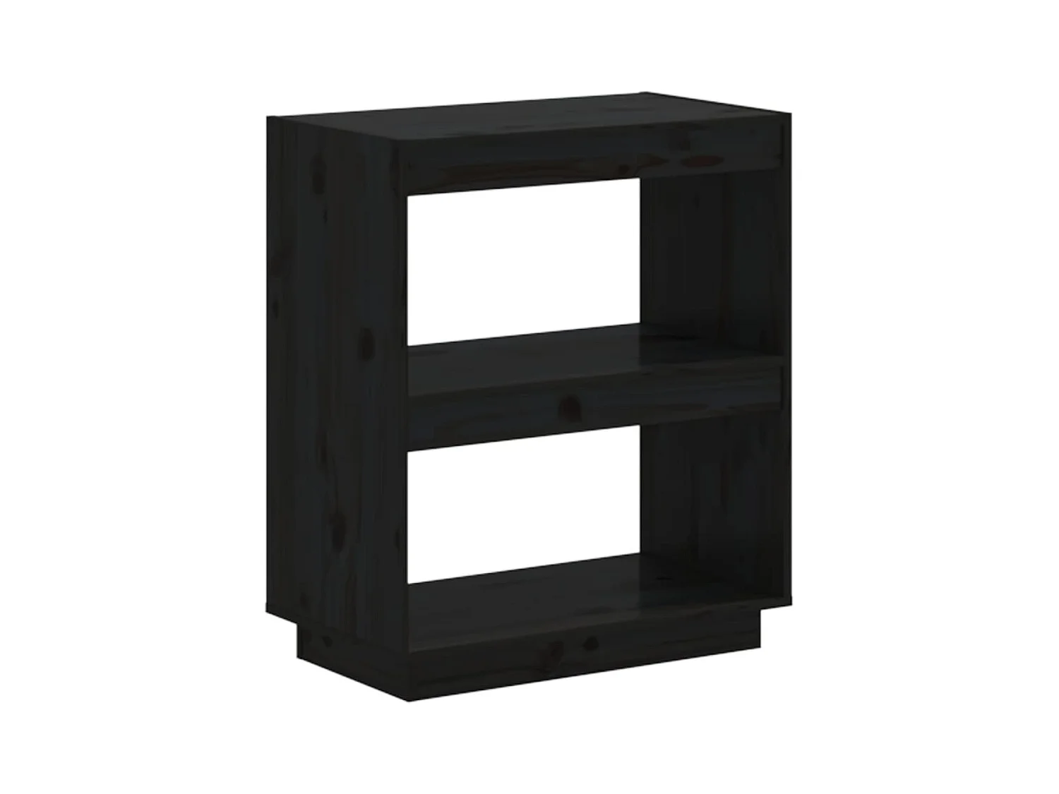 Bibliothèque | Etagère de rangement | Meuble de rangement Noir 60x35x71 cm Bois de pin massif