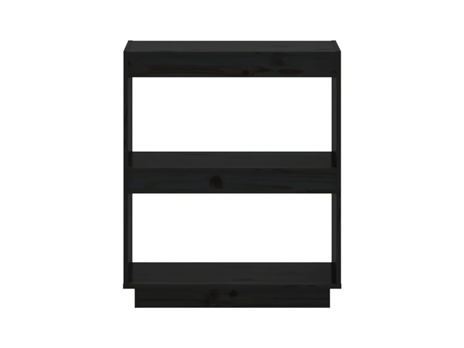 Bibliothèque | Etagère de rangement | Meuble de rangement Noir 60x35x71 cm Bois de pin massif