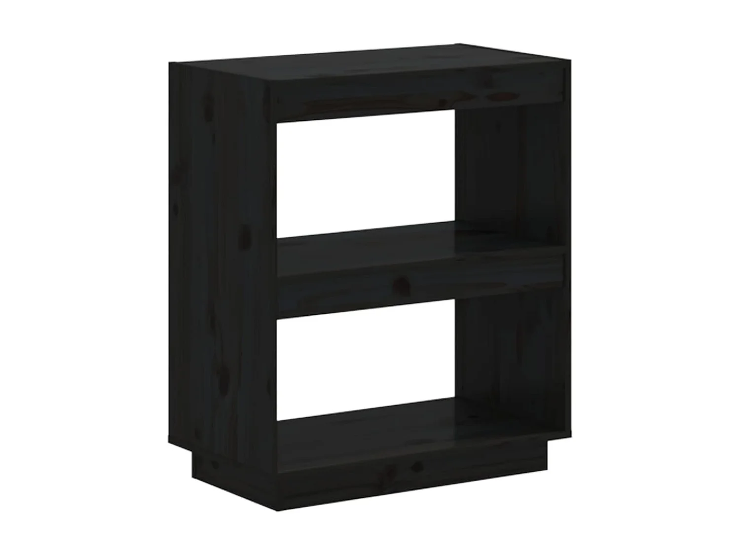 Libreria | Scaffale | Mobile di stoccaggio Nera 60x35x71 cm in Legno Massello di Pino