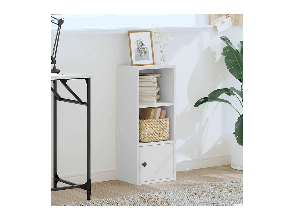 Bibliothèque | Etagère de rangement | Meuble de rangement blanc 31x24x77 cm bois d'ingénierie