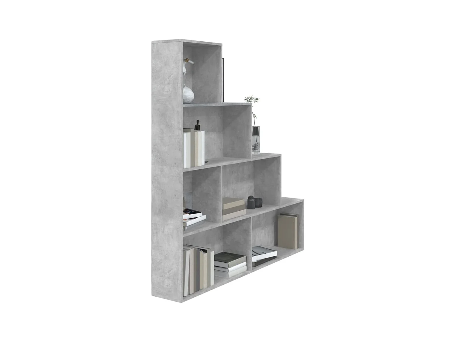 Bibliothèque | Etagère de rangement | Meuble de rangement Gris béton Bois d'ingénierie