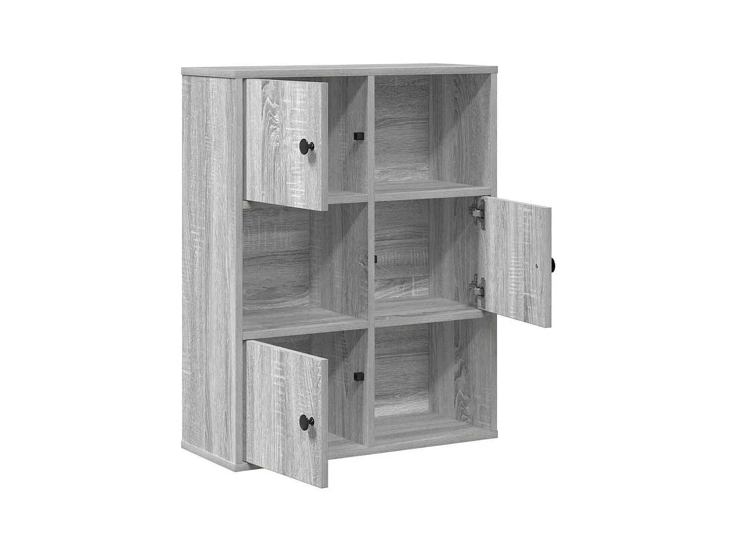 Bibliothèque | Etagère de rangement | Meuble de rangement sonoma gris 60x24x76,5 cm bois d'ingénierie