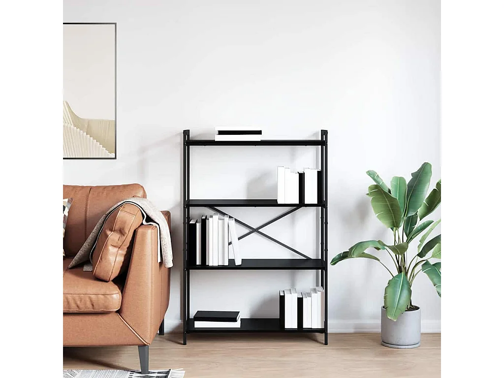 Libreria | Scaffale | Mobile di stoccaggio Rovere nero 80 x 30 x 118 cm Legno multistrato